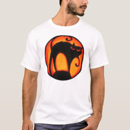 Beängstigende Katzen-Kürbislaterne Halloweens T-Shirt