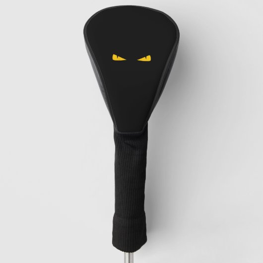 beängstigende Katzengelbe Augen Golf Headcover (Vorderseite)