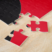 Beängstigende Katzengesicht mit großen grünen Auge Puzzle (Seite)