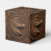 Beängstigende Kiefer: Australisches Krokodil-Holzd Geschenkschachtel (Rückseite)