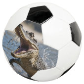 Beängstigende Kiefer: Australisches Krokodil-Leapi Fußball (Dreiviertel)