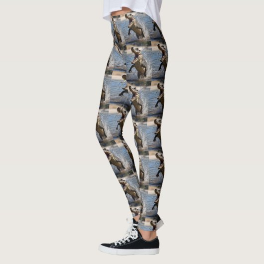Beängstigende Kiefer: Australisches Krokodil-Leapi Leggings (Links)