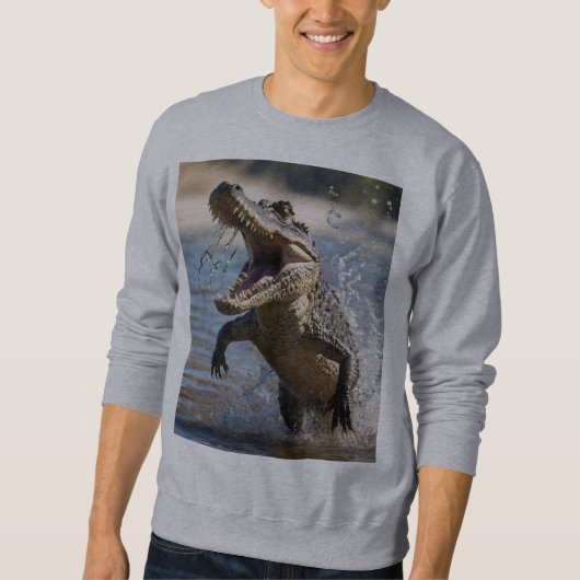Beängstigende Kiefer: Australisches Krokodil-Leapi Sweatshirt (Vorderseite)