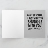 BEÄNGSTIGENDE KLEINFUNKTION GEBURTSTAG ÜBERSIEGTE KARTE (Innenseite)