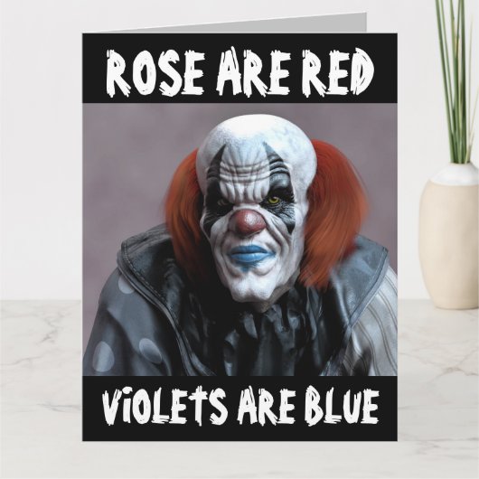 BEÄNGSTIGENDE KLEINFUNKTION GEBURTSTAG ÜBERSIEGTE KARTE (Vorderseite)