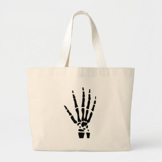beängstigende Knochenhand Halloween Jumbo Stoffbeutel