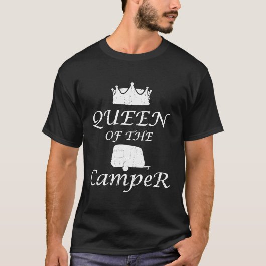 Beängstigende Königin des Campers Funny Rv Camping T-Shirt (Vorderseite)