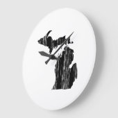 Beängstigende Kontur des Michigan-Staat Große Wanduhr (Winkel)