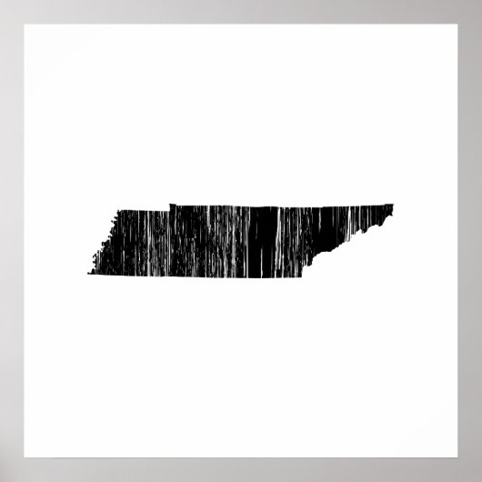 Beängstigende Kontur des Tennessee-Staat Poster (Vorne)