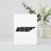 Beängstigende Kontur des Tennessee-Staat Postkarte (Stehend Vorderseite)