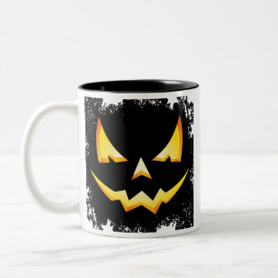 Beängstigende Kürbis-Halloween-Kaffee-Tasse Zweifarbige Tasse