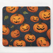 Beängstigende Kürbisgefechte Orange Spooky Hallowe Mousepad (Vorne)