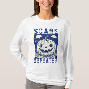 Beängstigende Kürbiskröte Halloween Blue Spooky T  T-Shirt