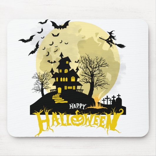 Beängstigende Kürbiskrötenkunst | Spooky Fun Mousepad (Vorne)