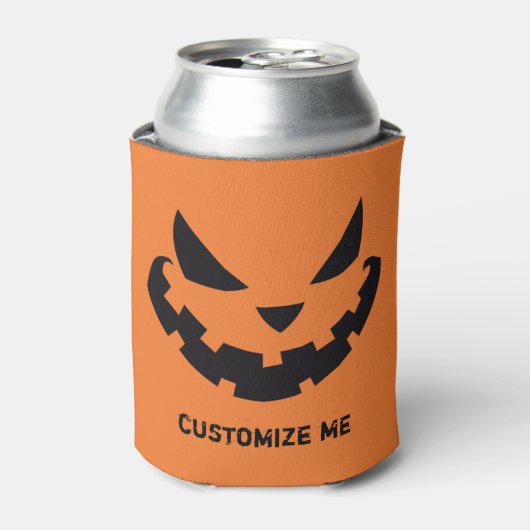 Beängstigende Kürbislaterne Benutzerdefiniertes Or Dosenkühler (Kanne Vorderseite)