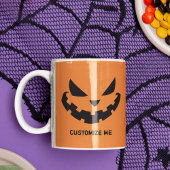 Beängstigende Kürbislaterne Custom Orange Hallowee Kaffeetasse