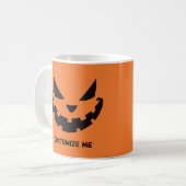 Beängstigende Kürbislaterne Custom Orange Hallowee Kaffeetasse (Vorderseite Links)