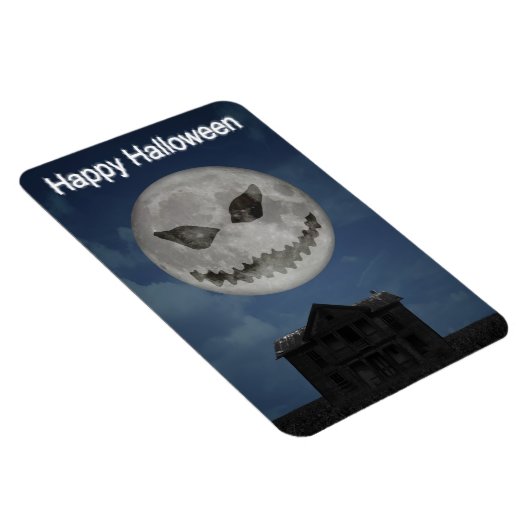Beängstigende Kürbislaterne Halloween Moon Magnet (Rechte Seite)
