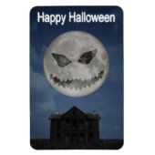 Beängstigende Kürbislaterne Halloween Moon Magnet (Vertikal)