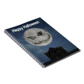 Beängstigende Kürbislaterne Halloween Moon Notizblock (Rechte Seite)