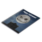 Beängstigende Kürbislaterne Halloween Moon Notizblock (Linke Seite)