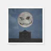 Beängstigende Kürbislaterne Halloween Moon Serviette (Vorderseite)