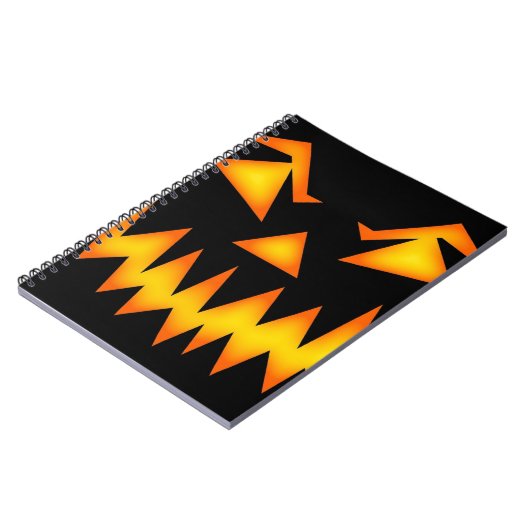 Beängstigende Kürbislaterne Notizblock (Linke Seite)