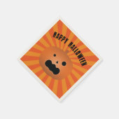 Beängstigende Kürbislaterne Pumpkin Halloween-Part Serviette (Ecke)