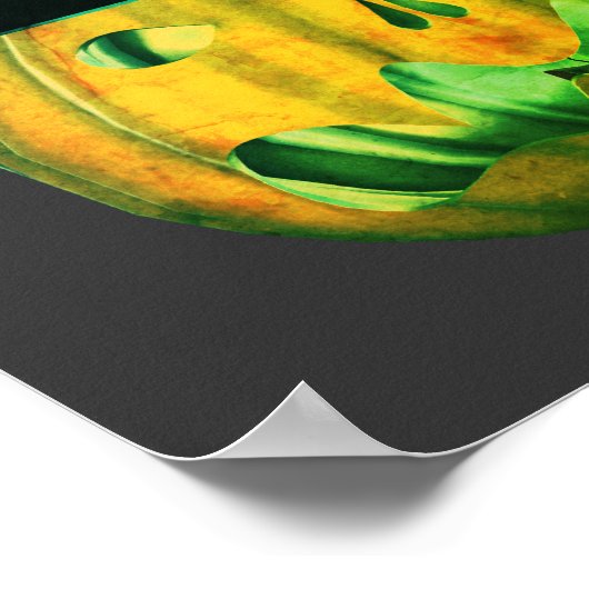 Beängstigende Kürbislaterne Pumpkin Halloween Poster (Ecke)