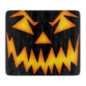 Beängstigende Kürbislaterne Schneidebrett (Vorderseite)