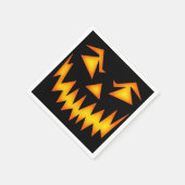 Beängstigende Kürbislaterne Serviette (Ecke)