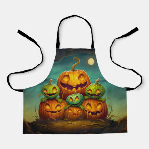 Beängstigende Kürbismonster Halloween Schürze