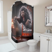 Beängstigende Lion Duschvorhang (Beispiel)