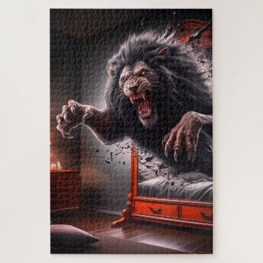 Beängstigende Lion Puzzle (Vertikal)
