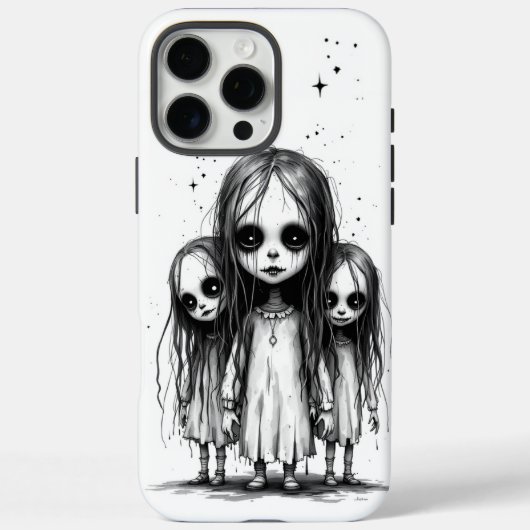 Beängstigende Mädchen Case-Mate iPhone Hülle (Rückseite)