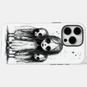Beängstigende Mädchen Case-Mate iPhone Hülle (Rückseite (Horizontal))