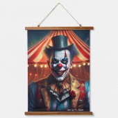 Beängstigende männliche Clowns Wall Scroll Set Wandteppich Mit Holzrahmen (Vorderseite)