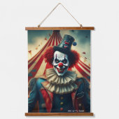 Beängstigende männliche Clowns Wall Scroll Set Wandteppich Mit Holzrahmen (Vorderseite 3)