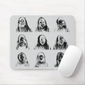 Beängstigende Masken Mousepad (Mit Mouse)