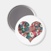 Beängstigende mexikanische/amerikanische Flaggen - Magnet (Vorderseite/Rückseite)