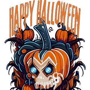 Beängstigende moderne Pumpkin Carving T-Shirt
