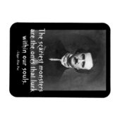 Beängstigende Monster Edgar Allan Poe Magnet (Horizontal)