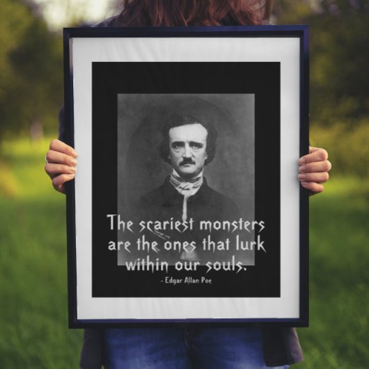 Beängstigende Monster Edgar Allan Pop Zitat Poster