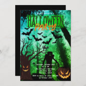 Beängstigende Monster im Wald-Halloween-Party lade Einladung (Vorne/Hinten)