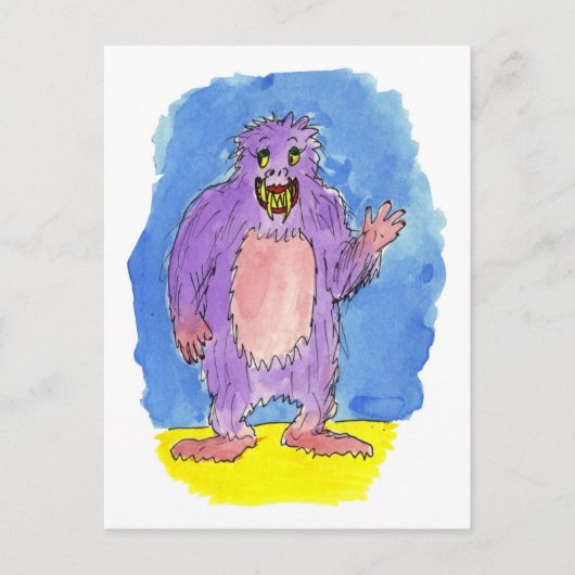 Beängstigende Monster Postkarte (Vorderseite)