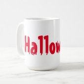 Beängstigende Nachtfarbe Rot Tasse Cup (Vorderseite Links)