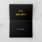 Beängstigende Nachtkarte Feiertagskarte (Innenseite)