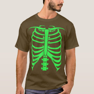 Beängstigende Neon Green Skeletts Knochen T-Shirt