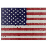 Beängstigende patriotische amerikanische Flagge Schneidebrett (Vorderseite)