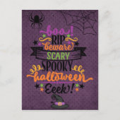 Beängstigende Polster Halloween Postkarte (Vorderseite)